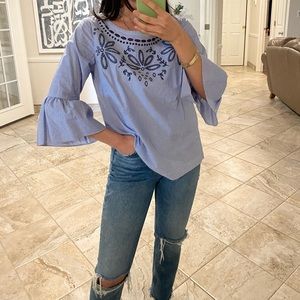 Talbots Embroidered Blouse